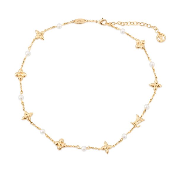 LOUIS VUITTON Gold Pearl Necklace - Picture 1 of 11